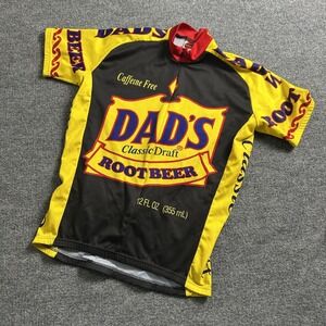 World Jerseys Shirt Mens Large Multicolor Dad's Root Beer Cycling Jersey Zip
